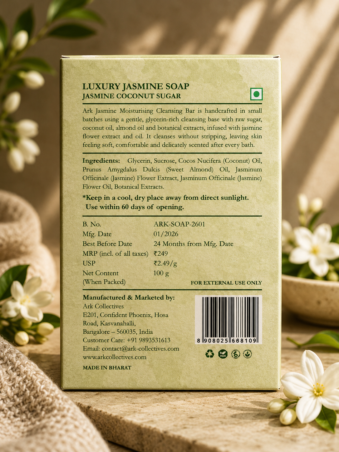 Jasmine cleansing bar