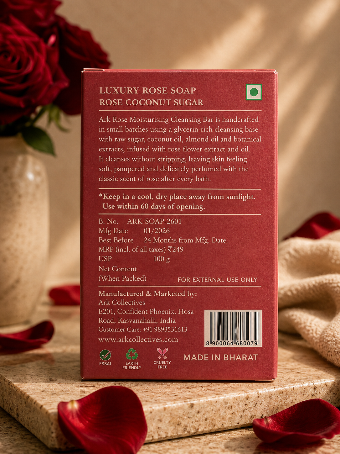 Rose cleansing bar